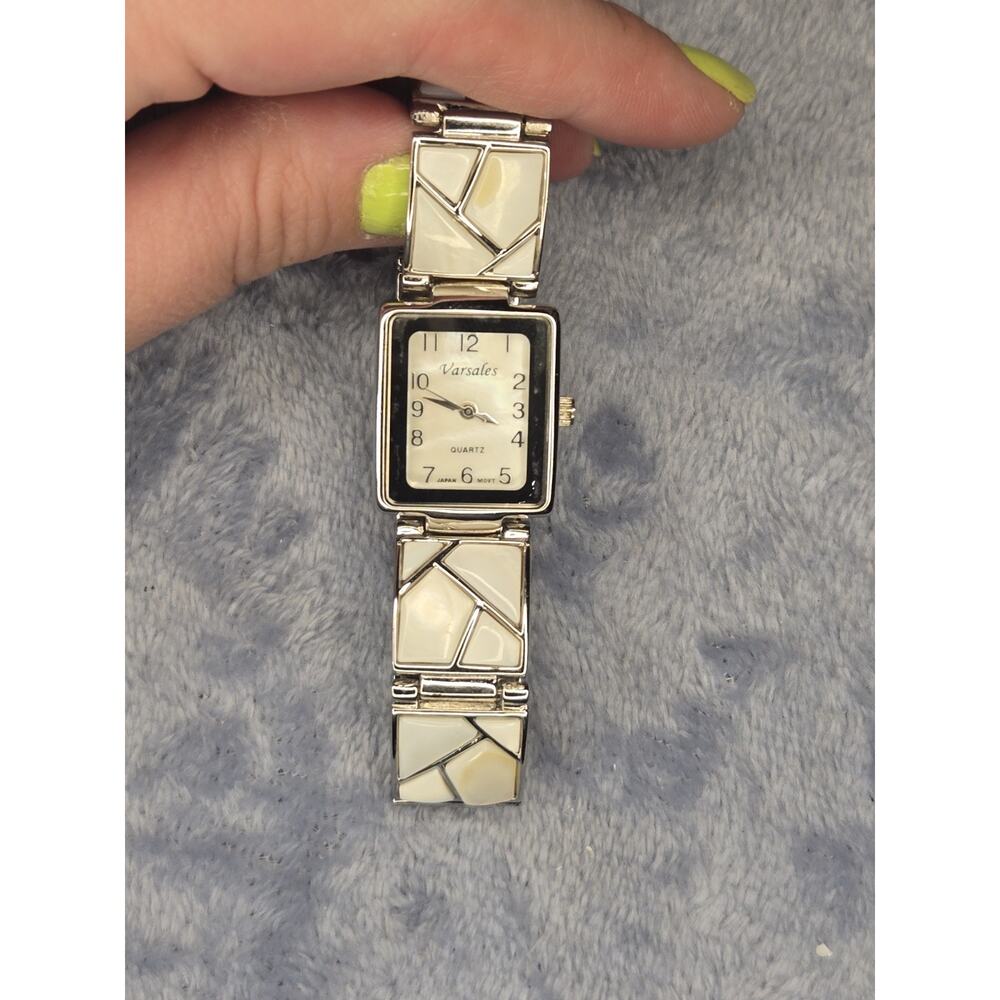 Varsales Women's Rectangular Quartz Wristwatch Stainless Steel Mosaic Dial